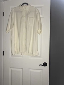 Tommy Bahama Island Sarga Rayas Abotonadas Manga Corta Crema XL NUEVO CON ETIQUETAS PRECIO DE VENTA SUGERIDO POR EL FABRICANTE 98 - Imagen 1 de 2
