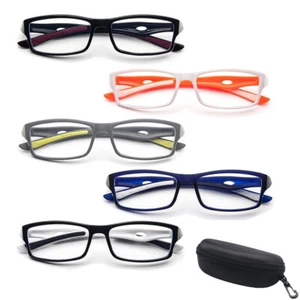 Rectangular Reading Glasses Anti Blue Light Readers Sports Presbyopic Eyeglasses - Picture 1 of 22