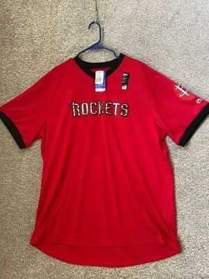 Majestic Cool Base Men’s NBA Houston Rockets Red Shirt Size 2XL - Image 1 of 4