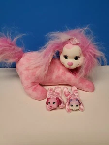 Just Play Puppy Surprise Luna Pink Stars Mommy Dog with 2 Puppies Plush 2016 G3 - Picture 1 of 6