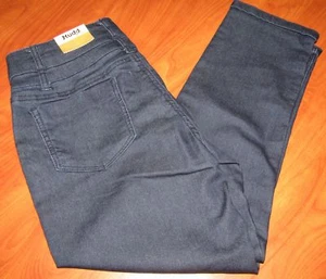NEW MUDD GIRLS 3-BUTTON CROP JEGGING MID RISE DARK RINSE DENIM JEANS SZ 10  - Picture 1 of 4