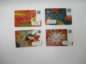 New Mint Fall In Love With Fall Lovers Plastic Starbuck Gift Card Collection. - Picture 1 of 5