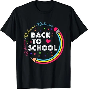 Welcome Back To School First Day of School Cute Teachers Gift Unisex T-Shirt - Picture 1 of 4