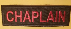 CHAPLAIN Club Officer Embroidered red Patch Worldwide shipping - Picture 1 of 3