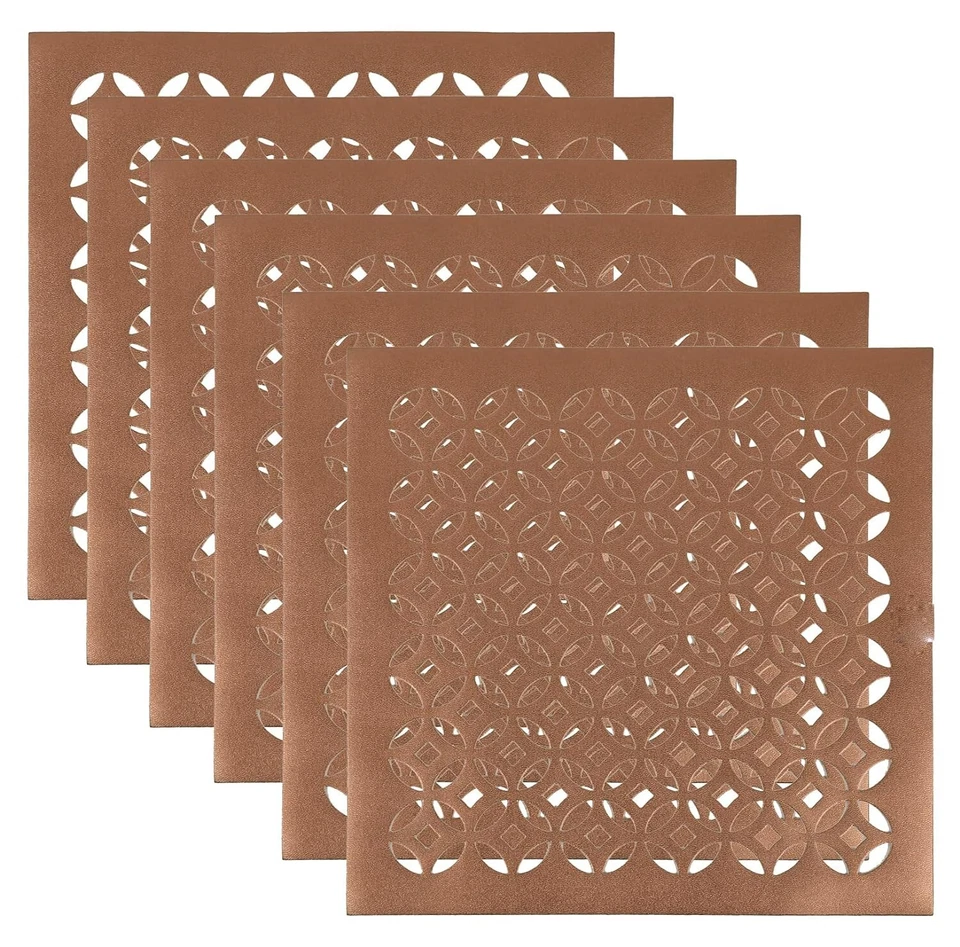 PVC Soft Leather 6 Pieces Dining Table Placemat Set Pack Of 6 - Image 1 of 4