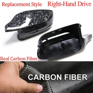 RHD For BMW G20 G28 G22 G30 G11 G32 Forged Carbon Fiber Side Mirror Cover Caps - Picture 1 of 9
