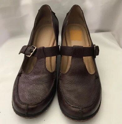 Women’s Naturalizer brown mary jane wedge, buckle strap, wakeup style, 26704202, - Image 1 of 4