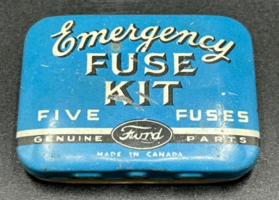 Ford Motor Company Emergency Fuse Kit with Four Fuses - Tin - Made in Canada - Image 1 of 4