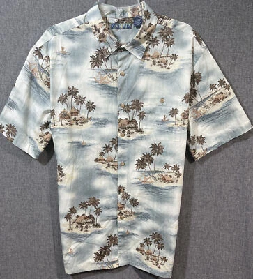 Camisa de algodón Campia XL de manga corta hawaiana con botones para hombre SS7 Foto 1 de 4