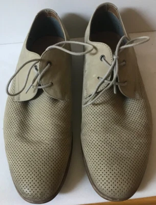 Sapatos masculinos ALDO de lona bege camurça sintética com cadarço barco tamanho 9.5 casual elegante - Imagem 1 de 4