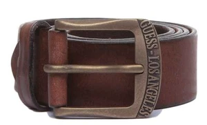 Ceintures homme Guess Bm7269Lea40 cuir uni craquelé noir - Photo 1/3