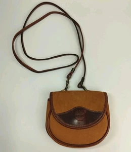 Vintage Timberland Leather Mini Crossbody Satchel Shoulder Bag USA Strap 27 In - Picture 1 of 10