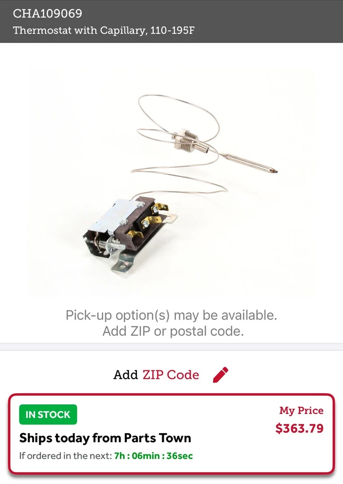 Champion - Moyer Diebel Thermostat with Capillary - 109069 - Изображение 1 из 1