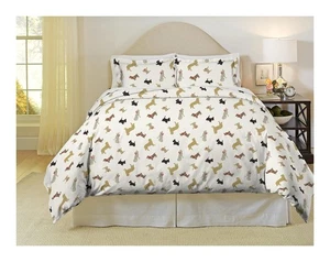 Heavy Weight Flannel Duvet Set, King/California King, Winter Dogs - Bild 1 von 4
