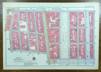 1934 SOHO MANHATTANnNEW YORK CITY NY Map ~ - Image 1 of 3