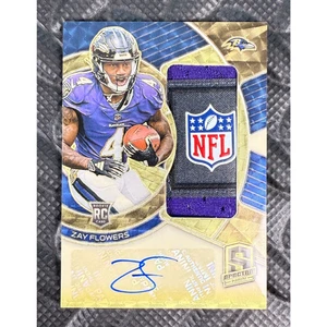 Zay Flowers 1 de 1 NFL Shield 2023 Panini Spectra #RAD-ZFL/1 One of One Ravens - Imagen 1 de 6