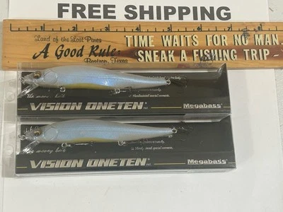 LOT OF 2 Megabass ito Vision 110 Jerkbaits FRENCH PEARL OB NEW IN PACKS READ