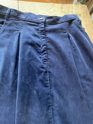 Navy Cord A-line Skirt  - Image 1 of 4