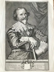 OLANDA ,ritratto di " Pieter van den Broecke (1585 - 1640)" Compagnia Olandese - Picture 1 of 3