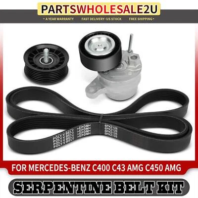 3x Serpentine Belt Drive Component Kit for Mercedes-Benz E400 C43 AMG C450 AMG - Image 1 of 4