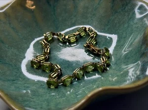 10k Yellow Gold Peridot Bracelet - Picture 1 of 4