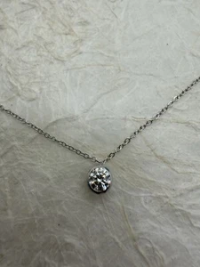 .59ct, VS-1E Quality Lab Grown Diamond Bezel-set Solitaire Necklace - Picture 1 of 4