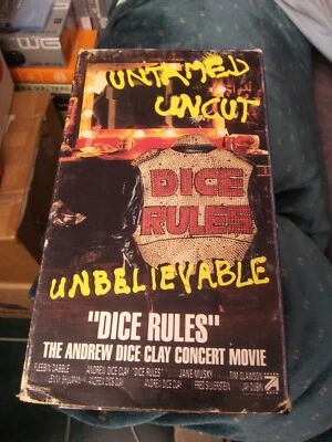 Dice Rules - Untamed Uncut - Andrew Dice Clay VHS 90s live stand-up cult comedy - Image 1 of 2