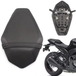 Almohadilla cubierta negra para asiento trasero del pasajero para Kawasaki Ninja ZX-10R 2016-2019 - Imagen 1 de 12