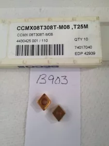 3 INSERTOS DE CARBURO NUEVOS SECO CCMX 08T308T-M08. GRADO: T25M {B903} - Imagen 1 de 1