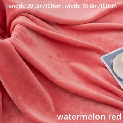 Thick Flannel Fabric Cloth Soft DIY Warm Plush Clothing Pajama Blanket Sew Craft - Image 1 of 4