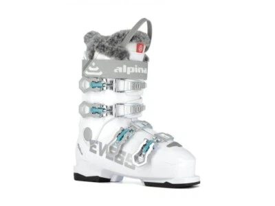 NEW $295 Women's Alpina Eve 65 Ski Boots, White, Grip Walk Soles, Various Sizes - Image 1 of 2