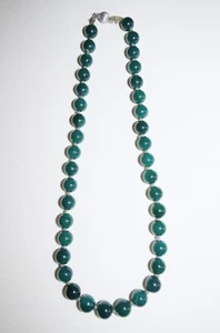 Collana di agata verde con gancio in argento - Foto 1 di 3