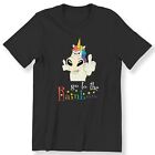 Unicorn Middle Finger Mens Ladies T-Shirt Go To The Rainbow Funny 100% Cotton