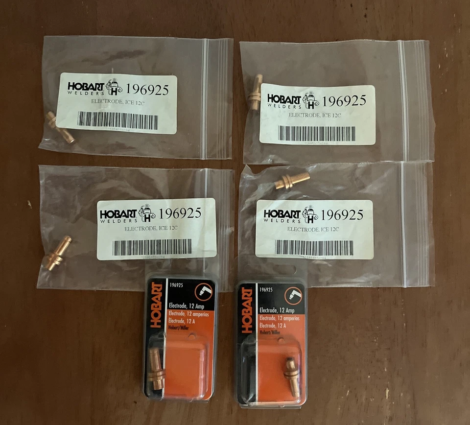 (6) Paquetes de electrodos Hobart 196925 para antorcha cortadora de plasma Air Force 250A Foto 1 de 1