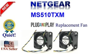 2x Ventiladores de repuesto para NETGEAR MS510TXM - Imagen 1 de 7