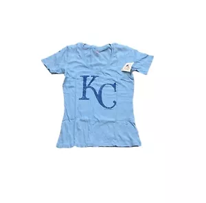 NWT NEW Kansas City Royals Women's Logo V-Neck Shirt Large - Picture 1 of 2