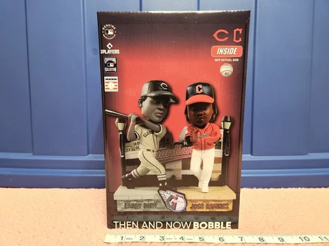FOCO Jose Ramirez & Larry Doby Bobblehead Then & Now Cleveland Indians Bobble Cover
