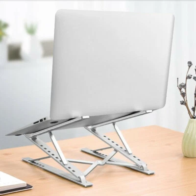 Portable Aluminum Laptop Stand Height Adjustable Cooling Holder Foldable Macbook - Image 1 of 4