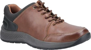 Cotswold Rollright tan leather memory foam lace up casual shoe
