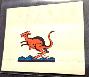 1950s Scanlens Chewing Gum Tattoo Magic Transfer KANGAROO with JOEY Wrapper - Picture 1 of 2