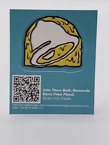 2021 Taco Bell Rewards Promo Sticker 3.5”x3" Taco Bell Sticker Decal Scrapbook - Picture 1 of 1