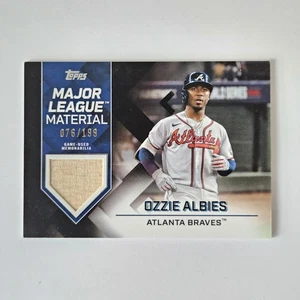 2022 Topps Series 2 OZZIE ALBIES Major League Material Bat Relic Black /199 *I - Picture 1 of 2
