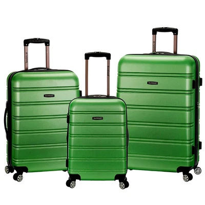 Rockland Luggage 3 Piece Melbourne Hardside Spinner Set Style F160 - Green - Image 1 of 4