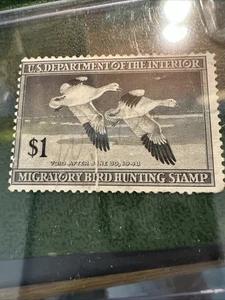 US Department of Agriculture One Dollar 1947-1948 Migratory Bird Hunting Stamp - Picture 1 of 2