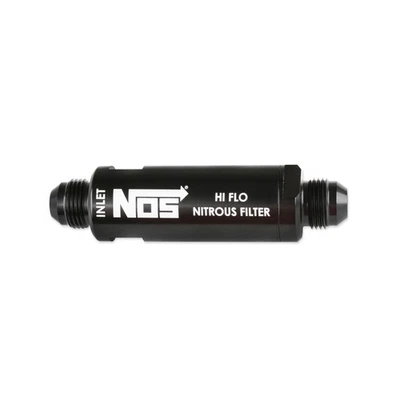 NOS 15559NOS In-Line Hi-Flow NOS Filter, 8AN - Black - Image 1 of 4