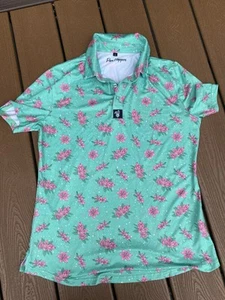 Par Hopper Men’s Golf Polo Large Floral Print - Picture 1 of 4