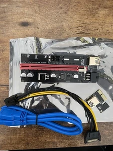Ver 009S USB 3.0 PCI-e Riser PCIe PCI Express 1X auf 16X Extender Adapterkarte - Bild 1 von 1