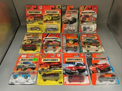 Matchbox Cars Lot Of 12 ( Unopened, On Card)/ Free Shipping - Image 1 of 4