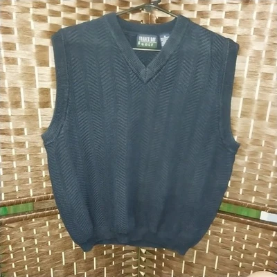 Trader Bay Golf Men’s Dark Blue Sleeveless Sweater Vest Size Medium Classy - Image 1 of 4