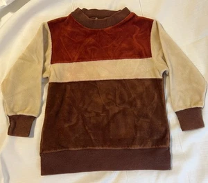 Vintage 1979-1981 Billy The Kid Velour Colorblock Pullover - Größe 3T - Bild 1 von 7